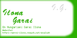 ilona garai business card